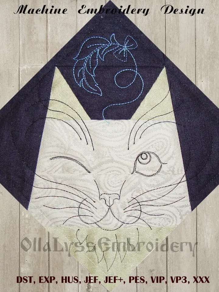 Cats Quilt Blocks 7x7 ITH machine embroidery designs