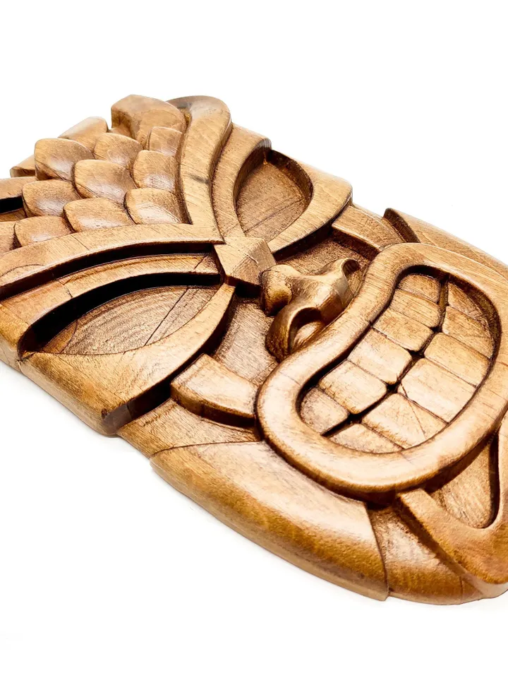 Wooden Tiki Mask, Wood decor, Wall decor, wall panel, Wooden wall panel, Wooden mask, Wooden tiki mask, Hawaiian tiki mask, Carved mask