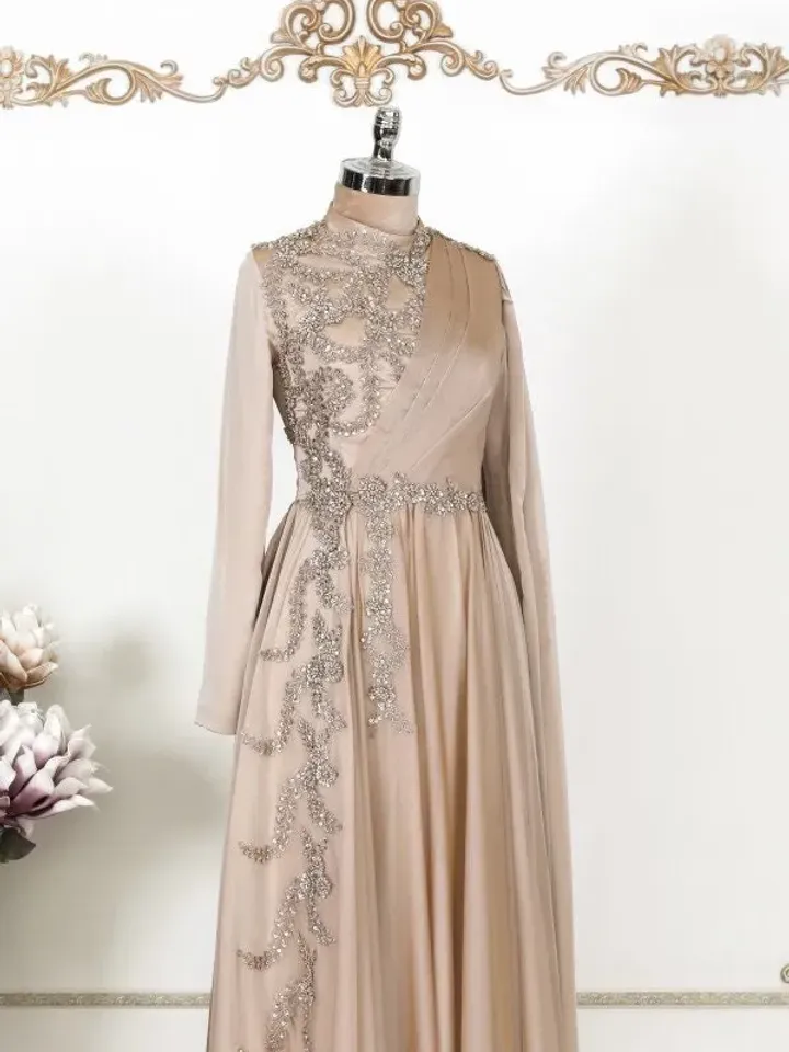 AHUNARE HIJAB - Wedding Dress, Muslim Evening Gown, Nikah, Islamic Wedding, Engagement, Bridesmaid
