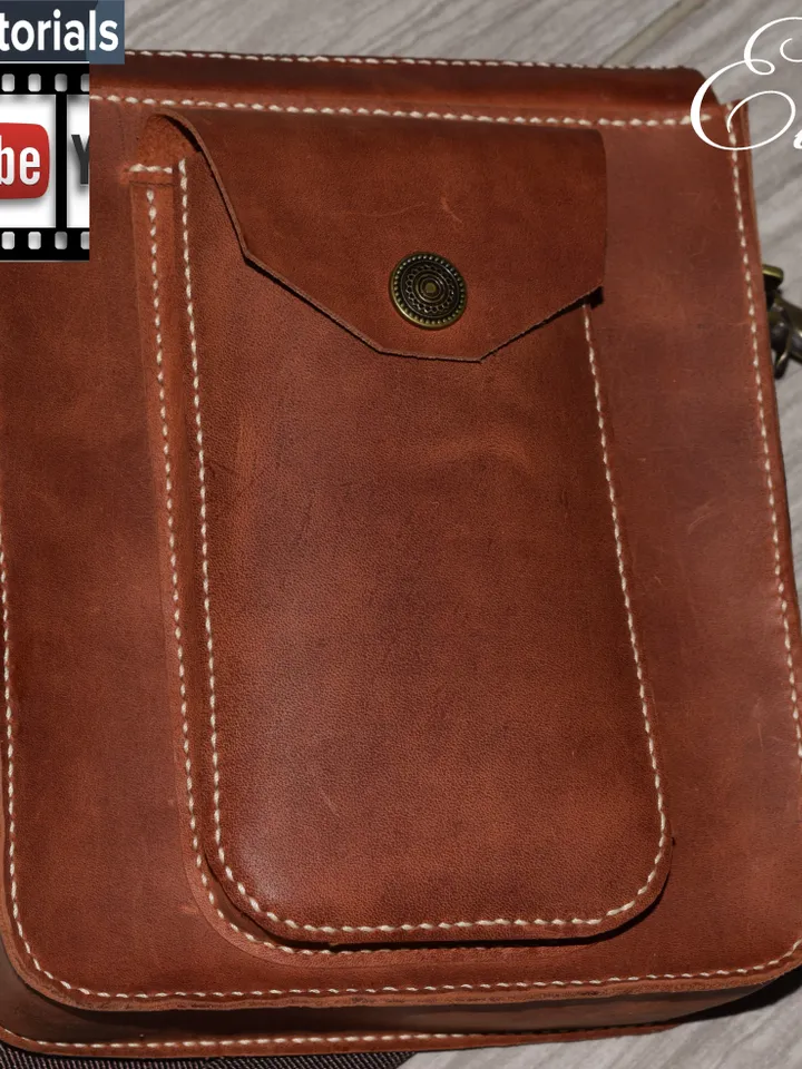 Leather Pattern BAG - Messenger Bag PDF - DIY - Leather bag - Template Leather bag