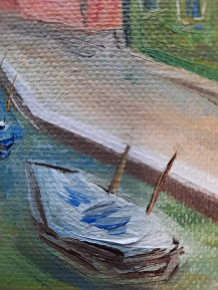 Venice oil painting Italy oil painting Burano painting