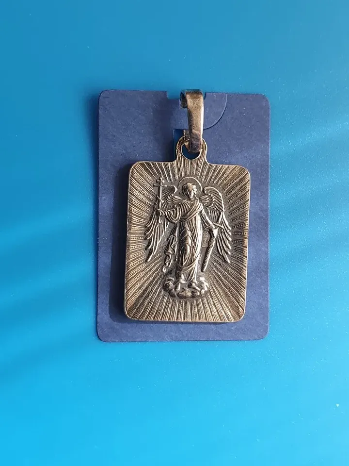 Gregory Palamas medallion necklace plated with silver free shipping