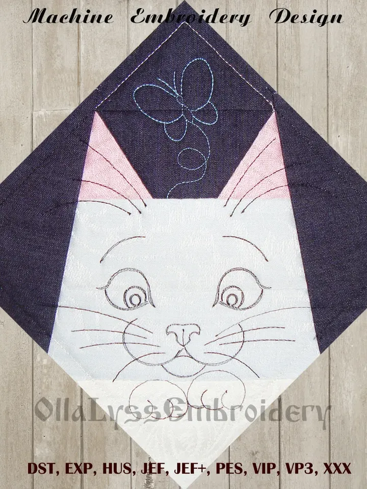 Cats Quilt Blocks 8x8 ITH machine embroidery designs