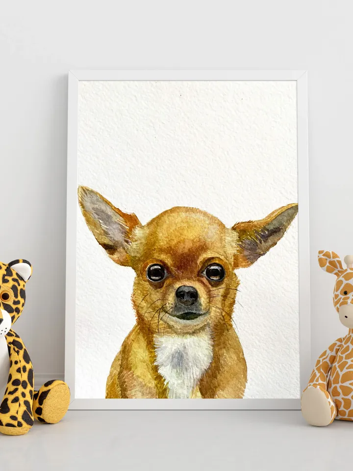 Hand-painted watercolor painting pet portrait custom pet painting 5X7
