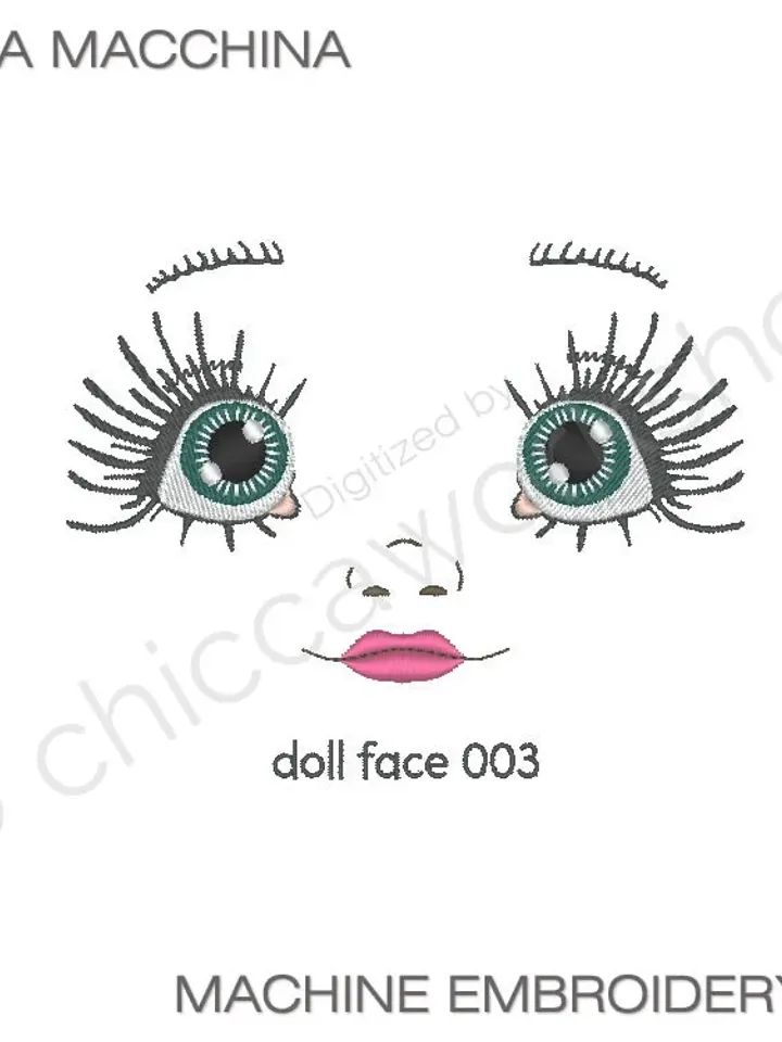 Dolls Faces - Ricamo a macchina