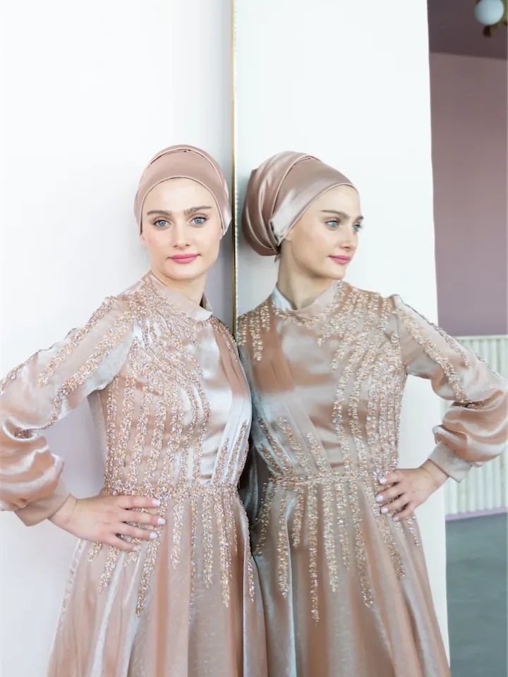 Ahunare Wedding Dress, Muslim Evening Gown, Nikah, Islamic Wedding, Engagement, Bridesmaid, Maxi Dress