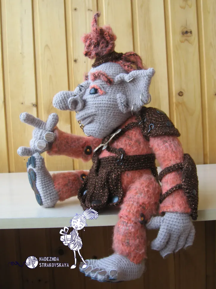 Tutorial: TROLL WARRIOR Terrible. Crochet pattern version 3*