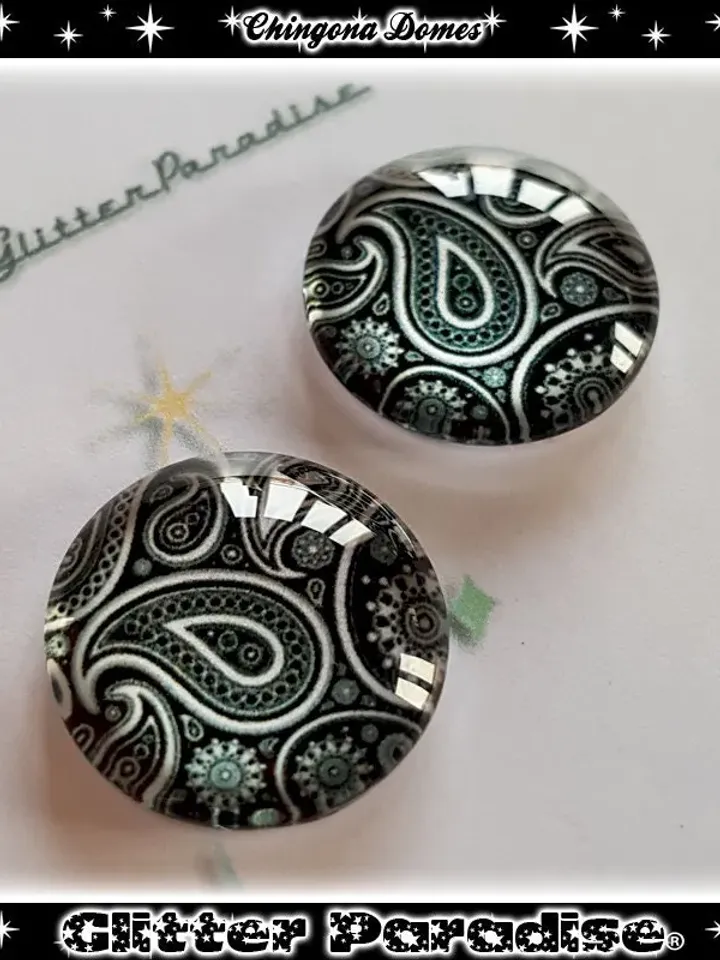 Chingona Dômes - Earrings - Dômes - Paisley - Paisley Earrings - Latina Earrings - Latina Jewelry - Paisley Jewelry - Glitter Paradise®