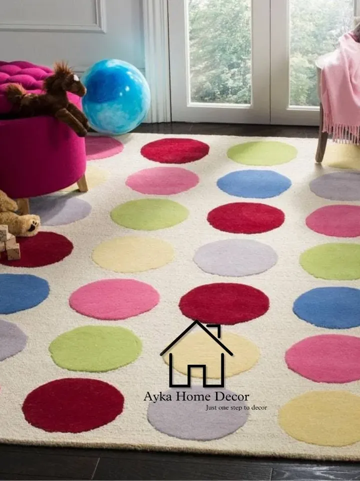 Ayka HandMade Tufted 100% Fine wool Trending carpets and rugs for Living Room and for kids room / Hall Rugs / Office Rugs / Christmas Gifts