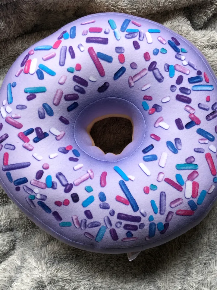 big Donut Pillow / berry color Giant Donut / pastel donut  / Doughnut Cushion / Food Pillow / Kids room pillow