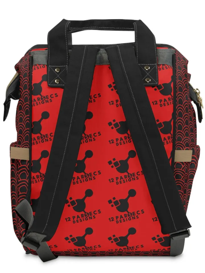 Chinese Dragon TTRPG Backpack | Tabletop Roleplaying Game Bag, LARP Backpack, Wargaming Organizer, DnD Bag of Holding, Flat Bottom Bag