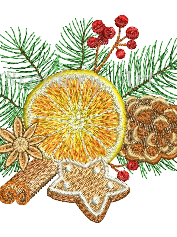 Christmas mood machine embroidery design
