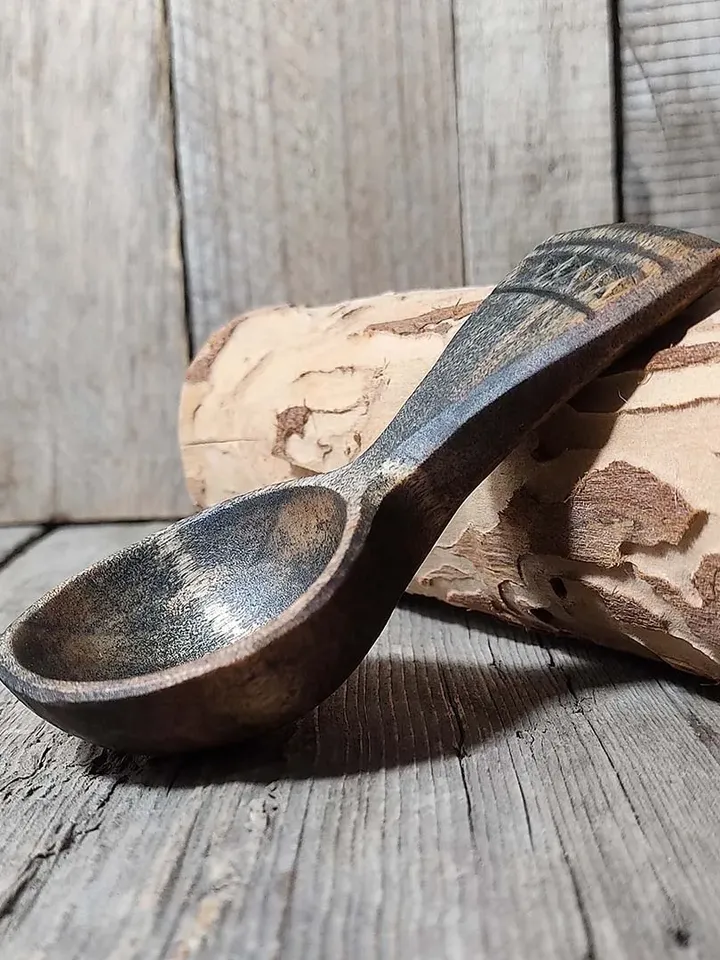Handmade wooden coffee scoop, tea scoop, measuring spoon, Wooden gift coffee lovers, 9th anniversary willow wood spoon