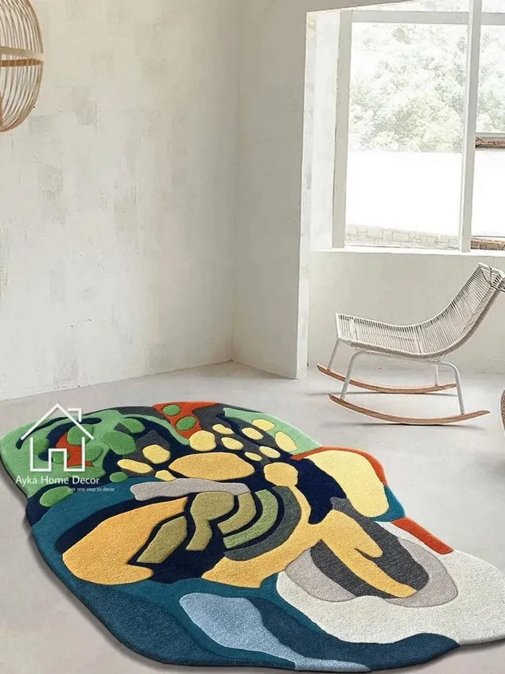 New Authentic Rug Blush colored Hand Tufted Kids room Play room area rug anti skid rug