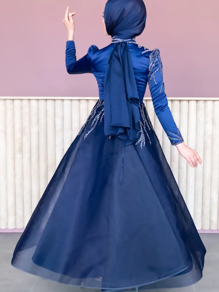 AHUNARE HIJAB - Wedding Dress, Muslim Evening Gown, Nikah, Islamic Wedding, Engagement, Bridesmaid,