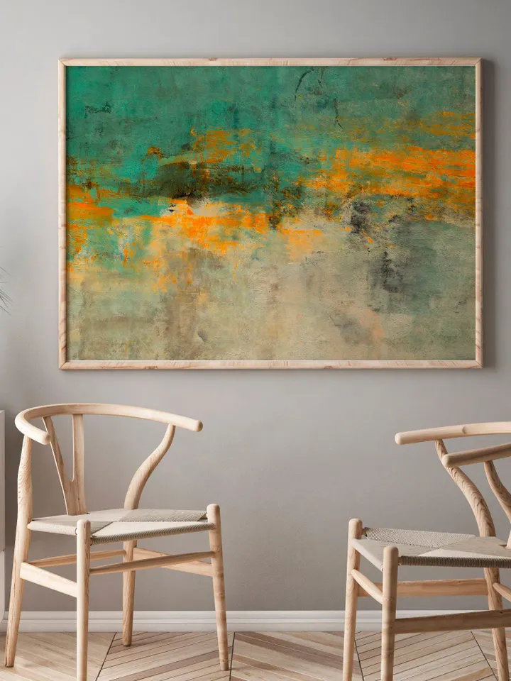 Large canvas art, Narrow wall art, Long narrow art, Over Bed Wall Decor, horizontal wall art, Canvas wall art, Original painting, Artworks