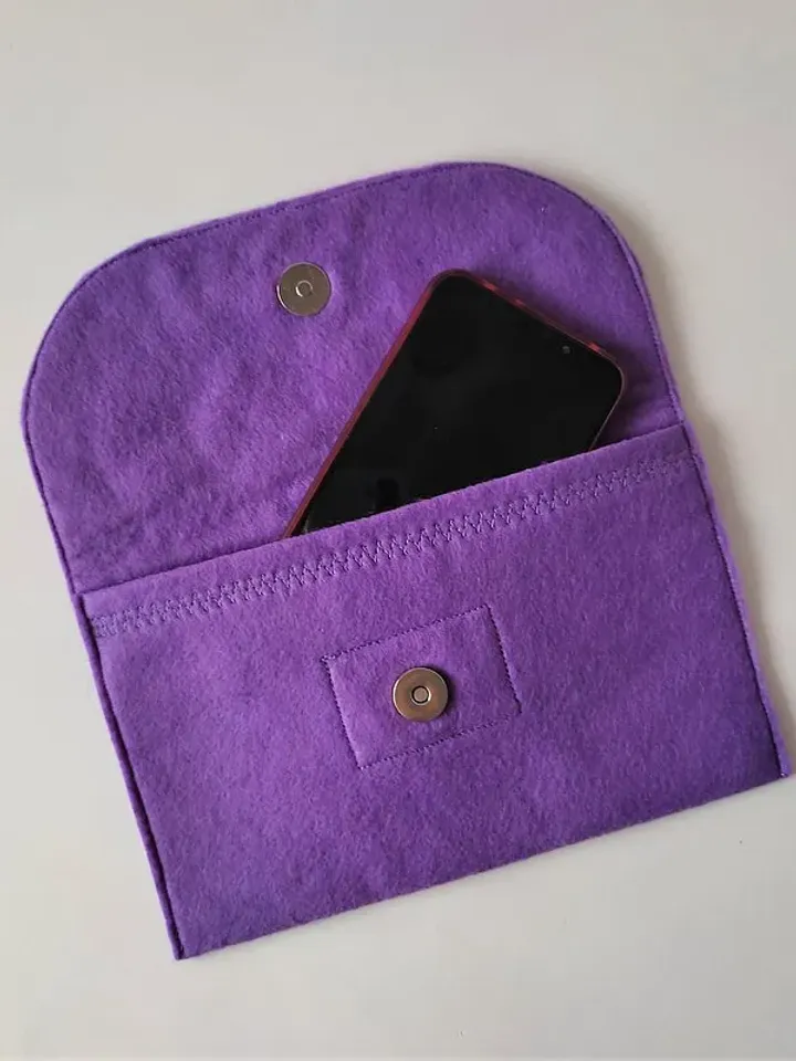 手拿包 Felt clutch cosmetic bag with pink butterflies small bag handbag