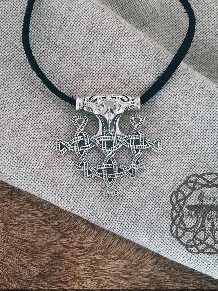 Hiddensee Mjolnir Pendant, Thor Hammer Pendant, Mjolnir Necklace, Thor Hammer Necklace, Sterling Silver Viking Pendant, Viking Jewelry