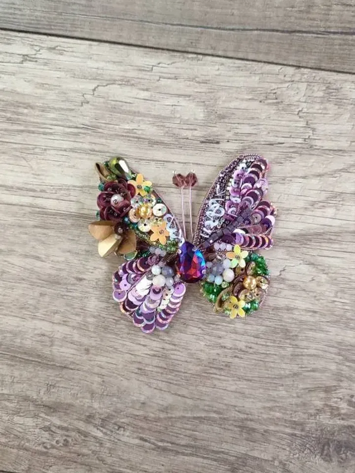 Brooch embroidery Embroidered butterfly brooch, Beaded butterfly brooch, butterfly pins, embroidered pins, beaded brooches