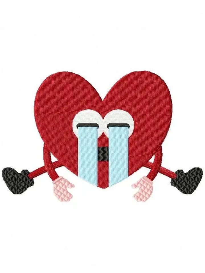 16 Cute Heart Characters Embroidery Design Pack,Instant Download,Applique Design,digital file,Love Angry Heart Gentleman Heart Silly Heart
