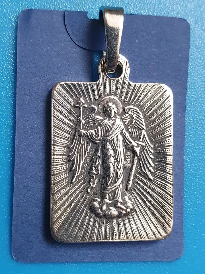 Artemios the Great Martyr of Antioch icon pendant necklace plated with silver free shipping from Orthodox store