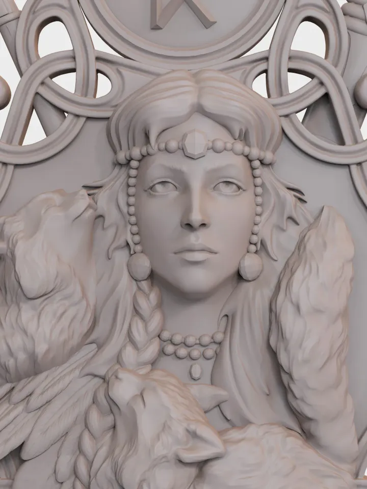 3D Model STL CNC Router file 3dprintable Freya panel