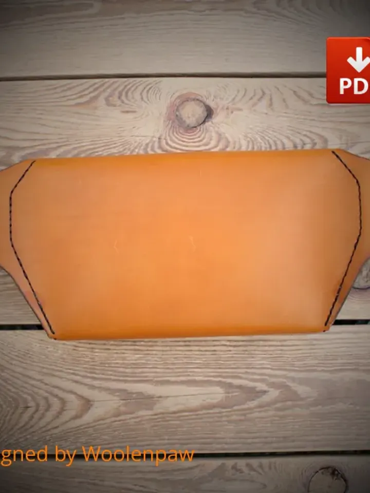 Leather pattern - waist bag / banana bag / fanny pack / bum bag.BG2