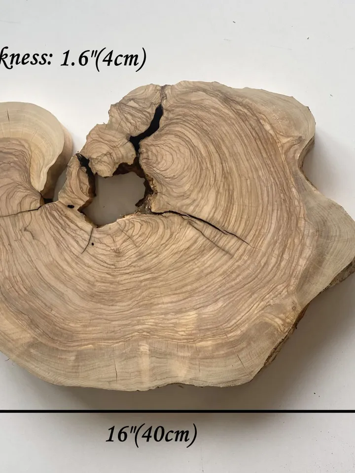 Live Edge Olive Wood Slab, 16x10x1.6 Tree Slice, Epoxy Resin Wood, DIY Wood Art, Wood Burl