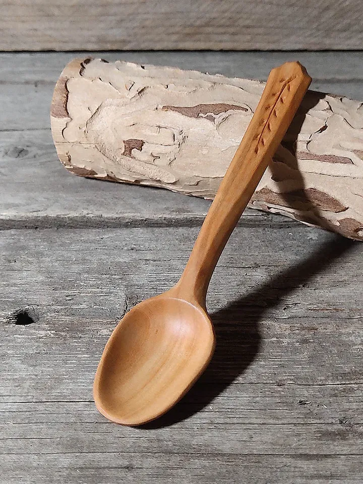 Ninth anniversary gift, Willow wood gift, Wedding anniversary willow, Handmade wooden teaspoon, Small measuring spoon