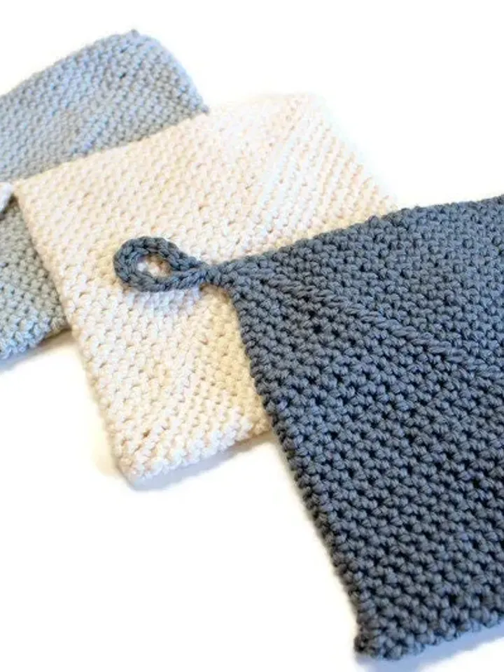 Crochet Hot Pad Set, Potholders for Wedding Gifts, New Home Décor, Bridal Shower Gift Ideas, Gifts for Her, Mother's Day Items, Set of Three