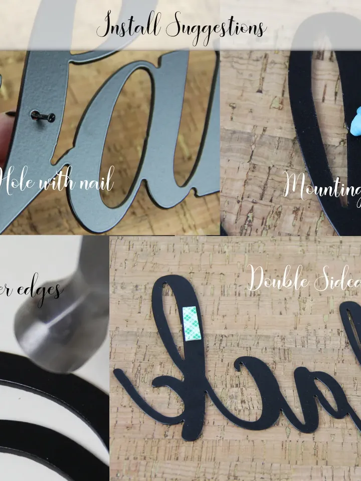 Fancy scrolled monogram Family name sign, front porch decorative sign,  decorative address sign, Custom metal sign.