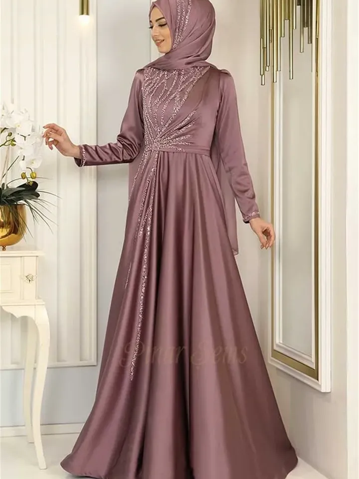 AHUNARE HIJAB - Wedding Dress, Muslim Evening Gown, Nikah, Islamic Wedding, Engagement, Bridesmaid