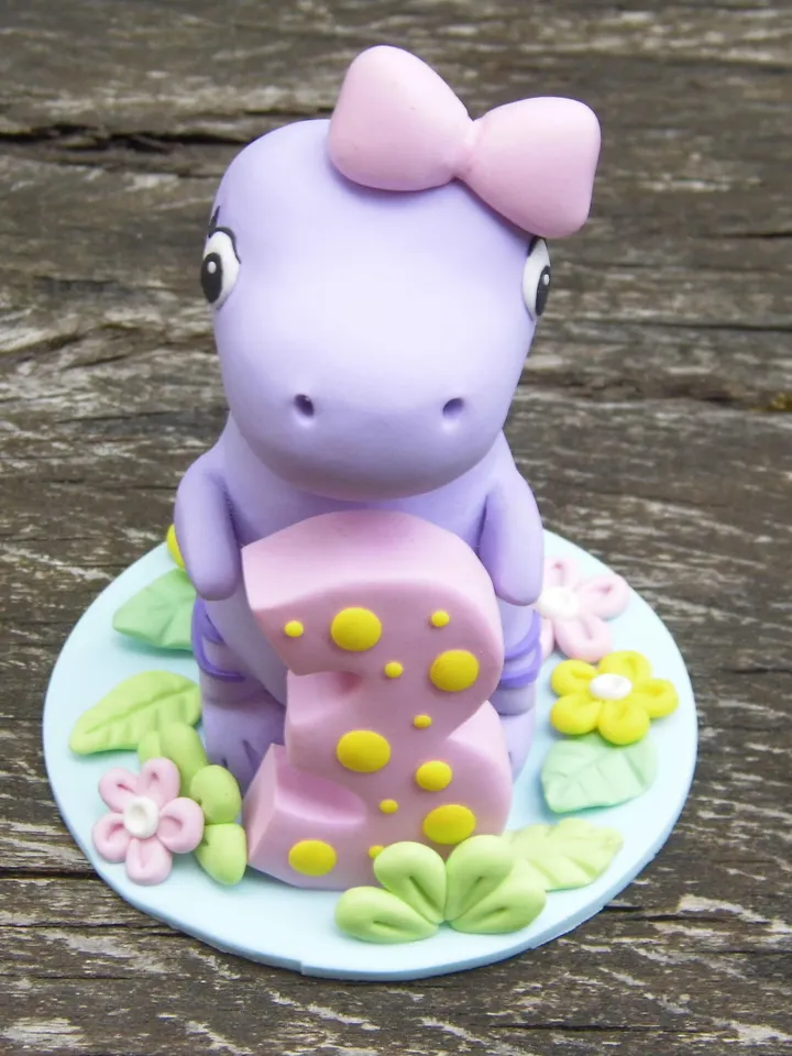Dinosaur Cake Topper Girl, Birthday Cake Topper Figurine, Dinosaur Cake Decoration, Dinosaur Birthday Gift, Dinosaur Birthday Party Themed