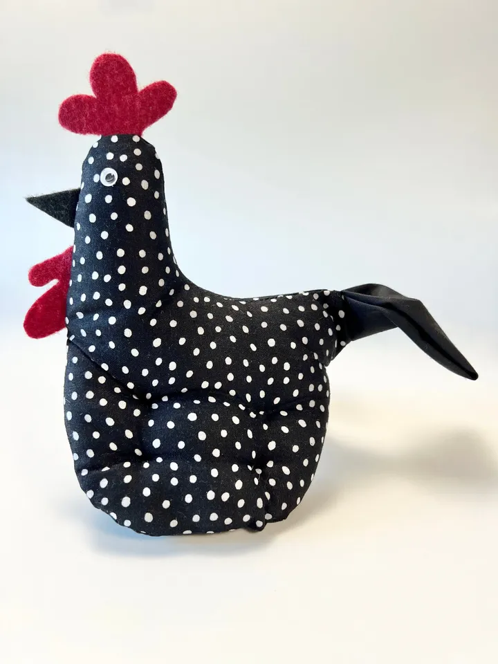 Farmhouse Pot Holders | Polka Dots Chicken Oven Mitts | Farmhouse Home Decor