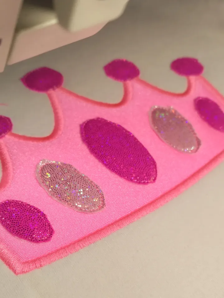 Princess Crown Tiara foe Girl Design Applique for Machine Embroidery