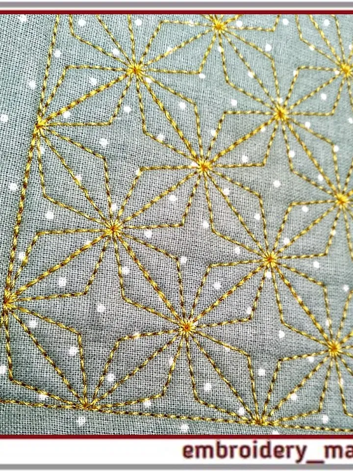 Quilt block 4 machine embroidery designs. Instant download