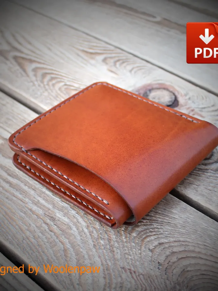 PDF leather template to make a Bi-fold wallet. BF4