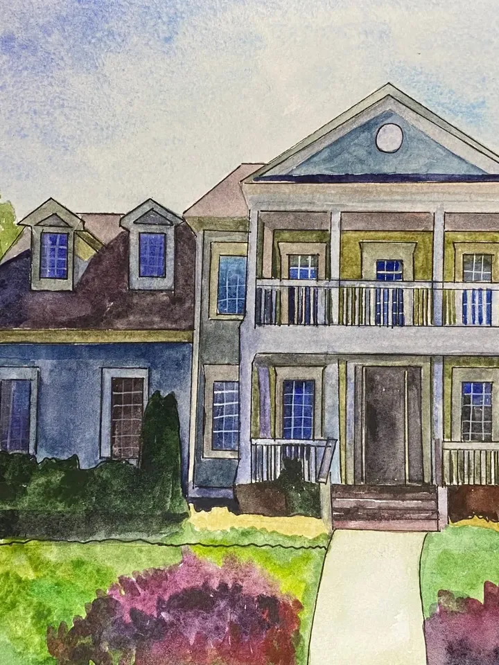Custom Watercolor House Painting, Home Portrait, Watercolor Home Painting, Hand Painted House Portrait