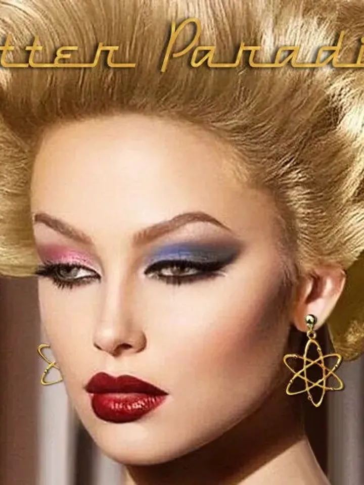 Atomic Marilyn - Earrings - Atoms Jewelry - Mid-Century Modern - Retro Science - Big Bang Theory - Biology - Franciscan - Glitter Paradise®