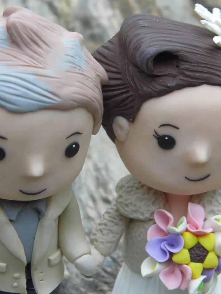 Custom Wedding Cake Topper Bride Groom Figurine, Wedding Gift For Couple, Unique Wedding Cake Decoration, Personalized Couple Cake Topper