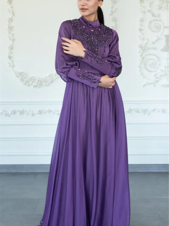 AHUNARE HIJAB - Wedding Dress, Muslim Evening Gown, Nikah, Islamic Wedding, Engagement, Bridesmaid,