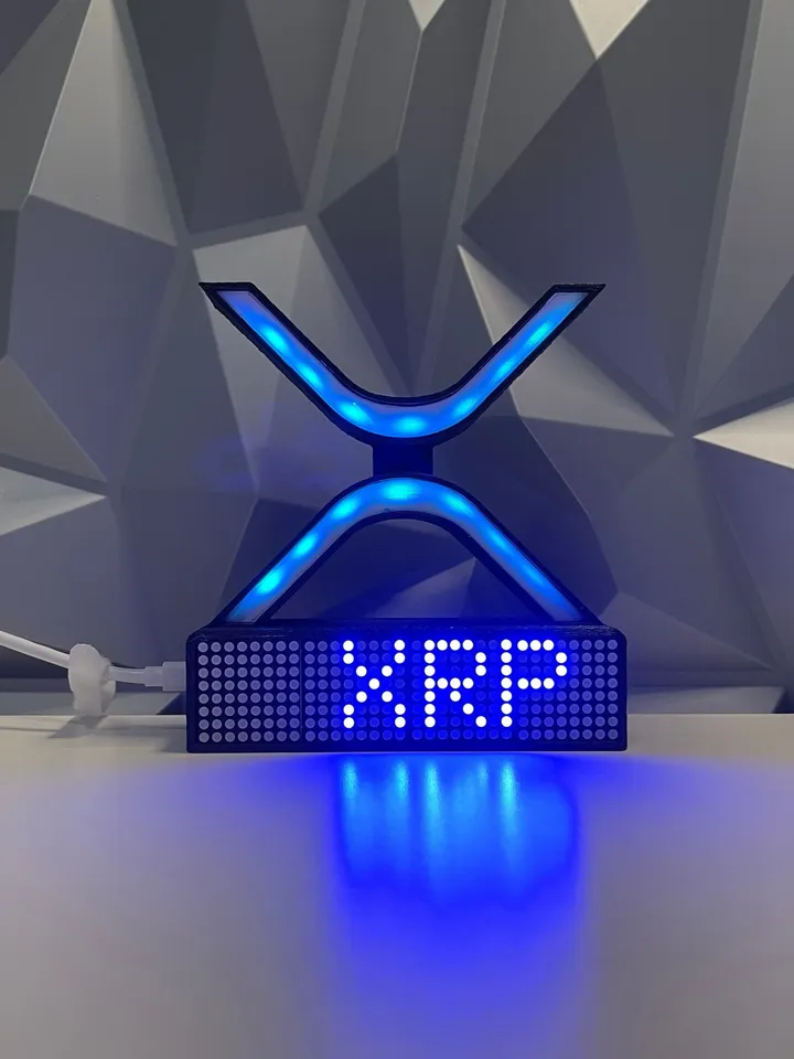 XRP Crypto Coin Price Ticker Display