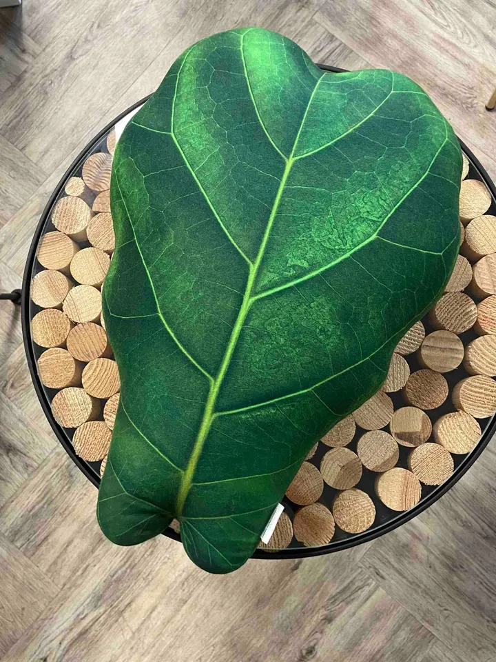Fiddle Leaf Fig pillow / Ficus Lyrata pillow / ficus cushion / ficus lyrata cushion / plant pillow/ leaf shaped pillow / plant cushion
