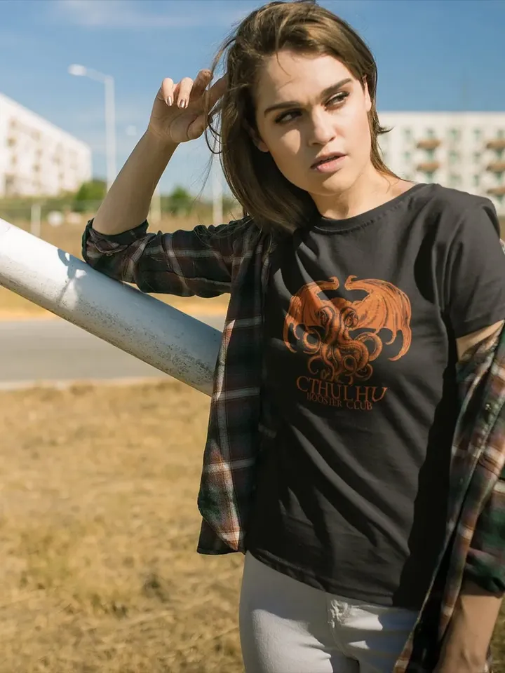 Cthulhu Booster Club T-Shirt | H.P. Lovecraft Unisex Tshirt, Lovecraftian Horror Tentacle Monster, Kraken Tentacle Tee, Occult Fashion Top