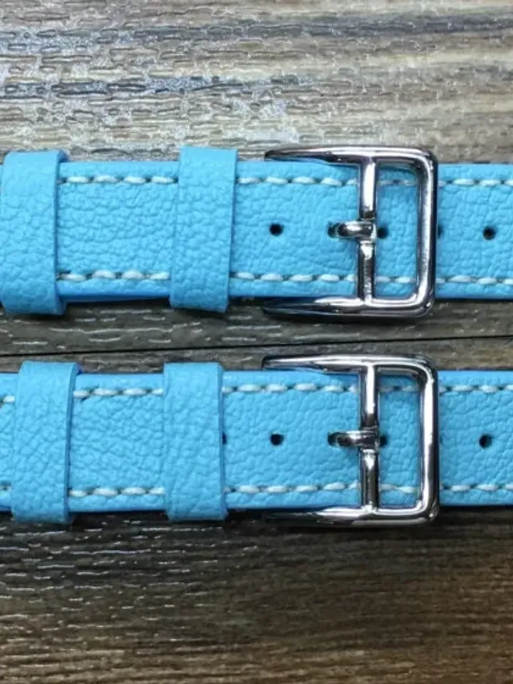 Birthday Gift Idea for wife, Turquoise Leather Apple Watch Band 41mm Series 7, Smart Watch Band, iWatch Series 6 40mm, Apple Watch Strap