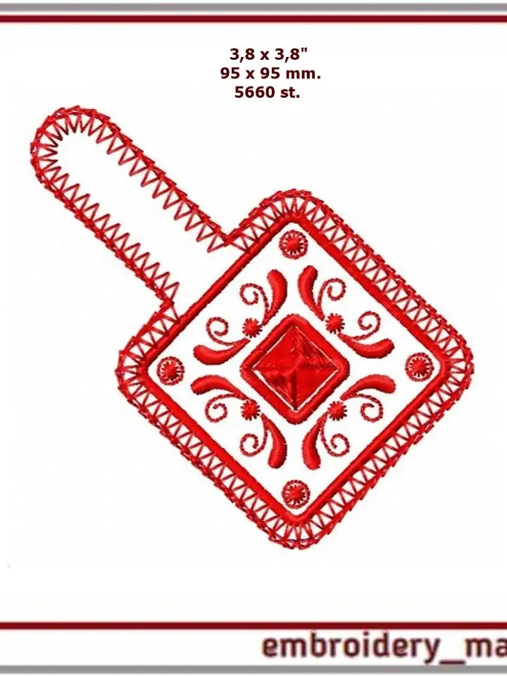 In the hoop Embroidery design key chain 5 Decor for a bag backpack