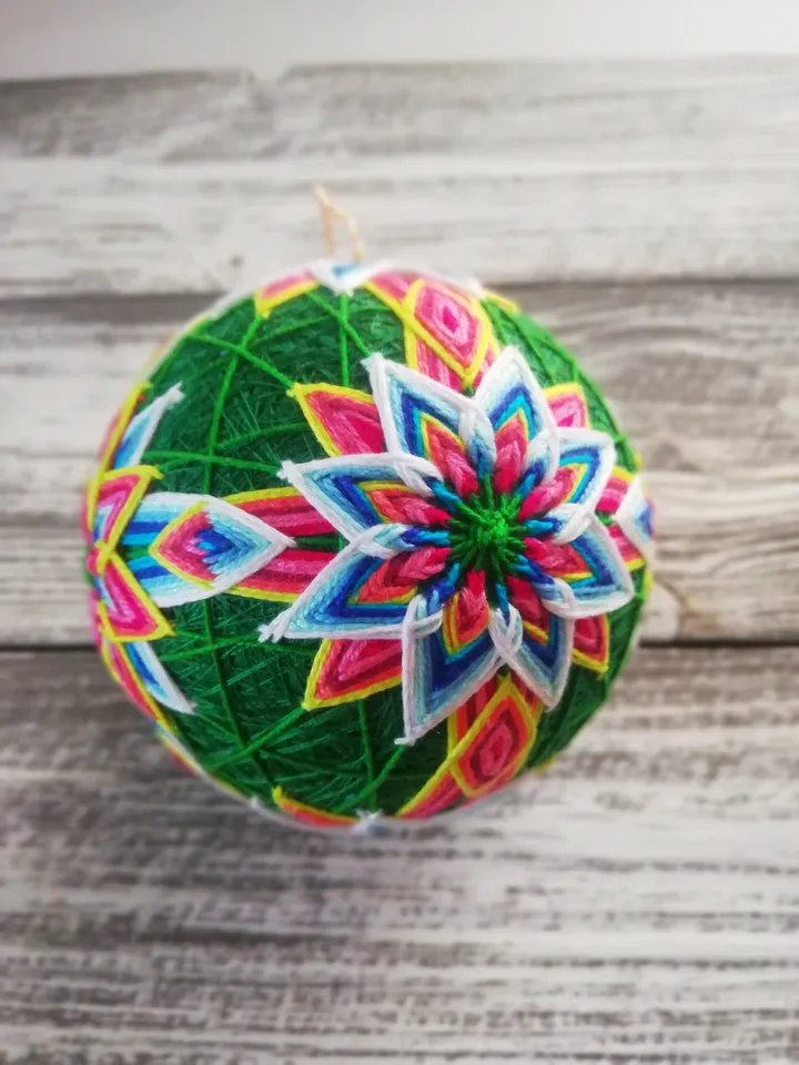 Temari ball Christmas tree toy