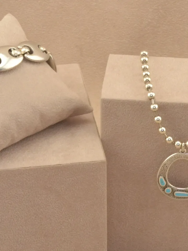 Oversized Link Chain Bracelet for Her, Chunky Marine Link Bracelet, Silver Mariner Connectors, Thick Uno de 50 Style Statement Jewelry
