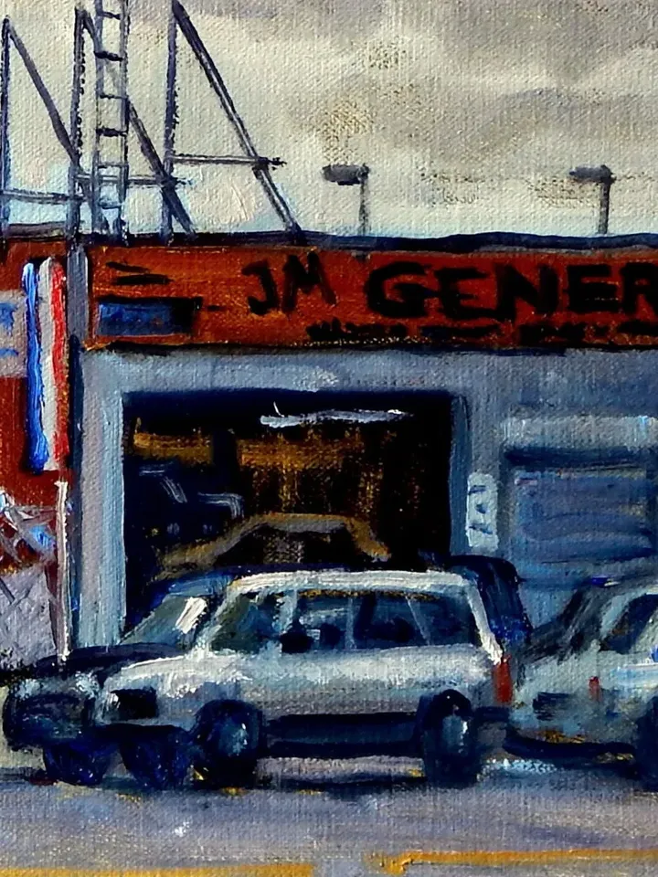 Original New York Cityscape Painting -From Broadway/Inwood NYC- 12x20 Oil on Linen, Urban Impressionist Landscape, Original Fine Art
