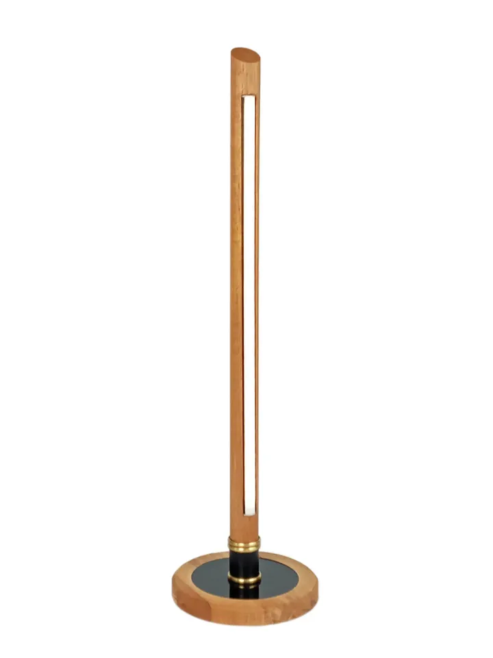 Cylinder LED table lamp, modern desk light, wooden tube bedside lamp